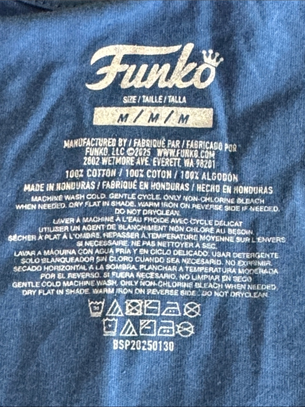 Funko NWT Blue "I Love LA Stronger Together" Graphic Tee - Picture 7 of 7